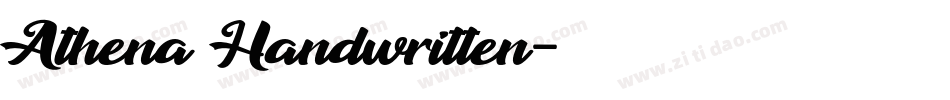 Athena Handwritten字体转换